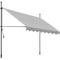 Klemmmarkise hellgrau 300 x 180 cm