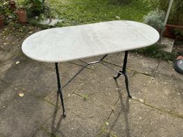 Gartentisch/Balkontisch Marmor Weiss NEU in OVP!
