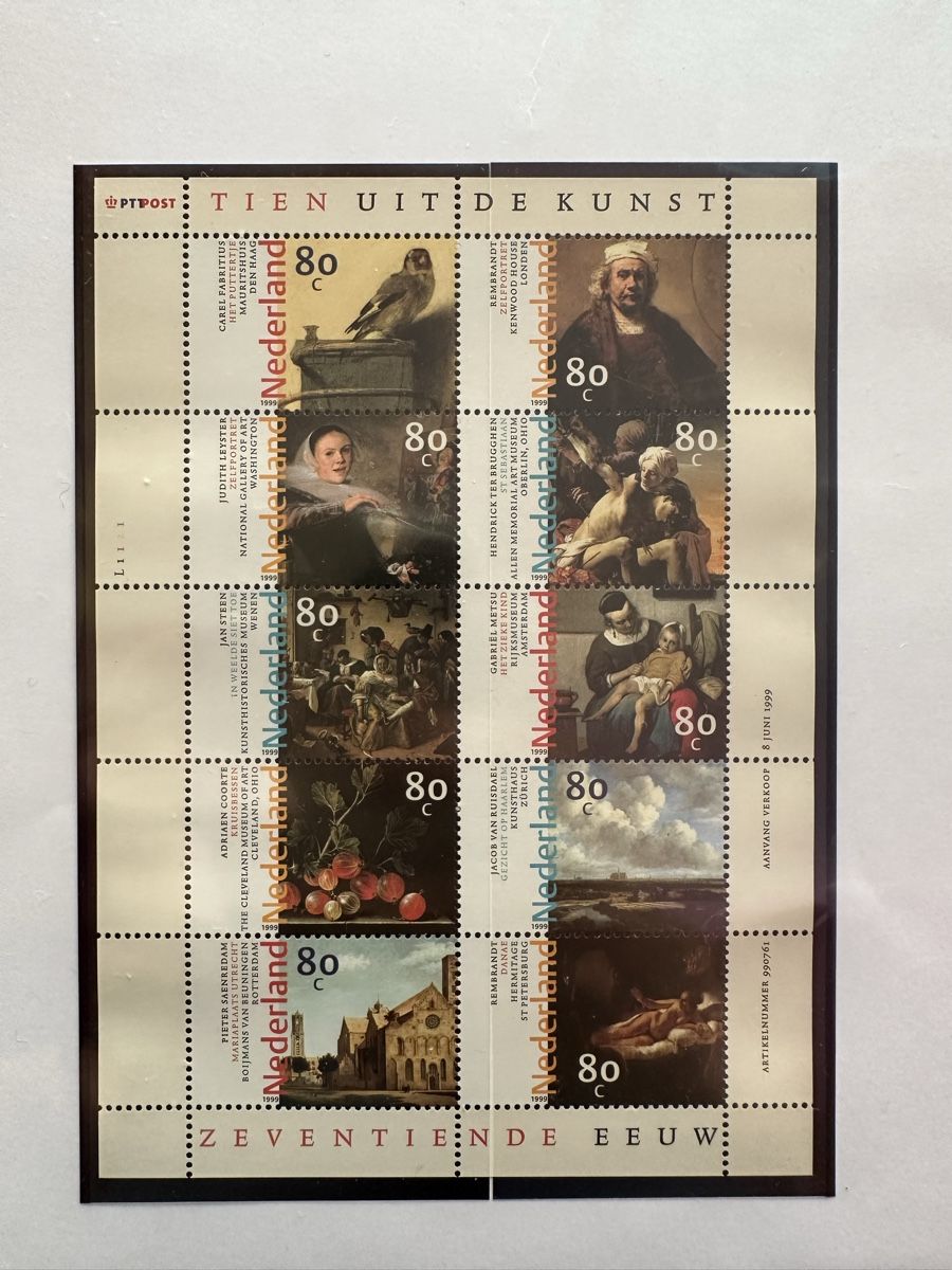 Tutti i francobolli: Niederlande - 1999 Kleinbogen postfrisch  Mi 1720-1729 – Usato da Schmitten / FR venduto da Samsara169