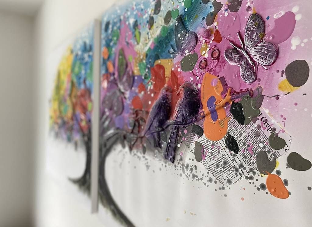 Dipinti: Magic Tree  2-teiliges Leinwandbild-Set, je 80 × 80 cm – Usato da Pontresina venduto da dik_cty6 1
