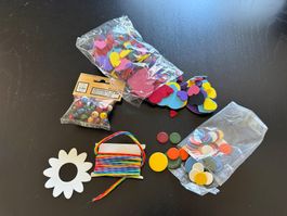 Bastelsachen-Set für Kinder: Holzperlen, Filz, Faden