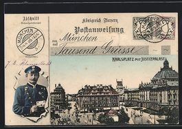 München, Karlsplatz mit Justizpalast au