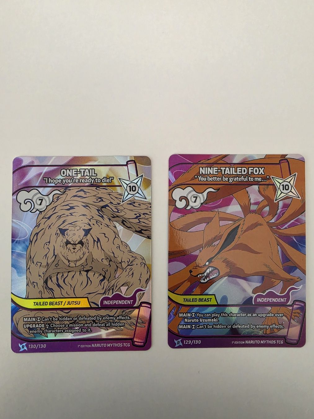 Cartoline: Naruto Mythos TCG: One-Tail + Nine-Tailed Fox Karten – Nuovo (secondo la descrizione) da Wallisellen venduto da sTeeGoo_ 1