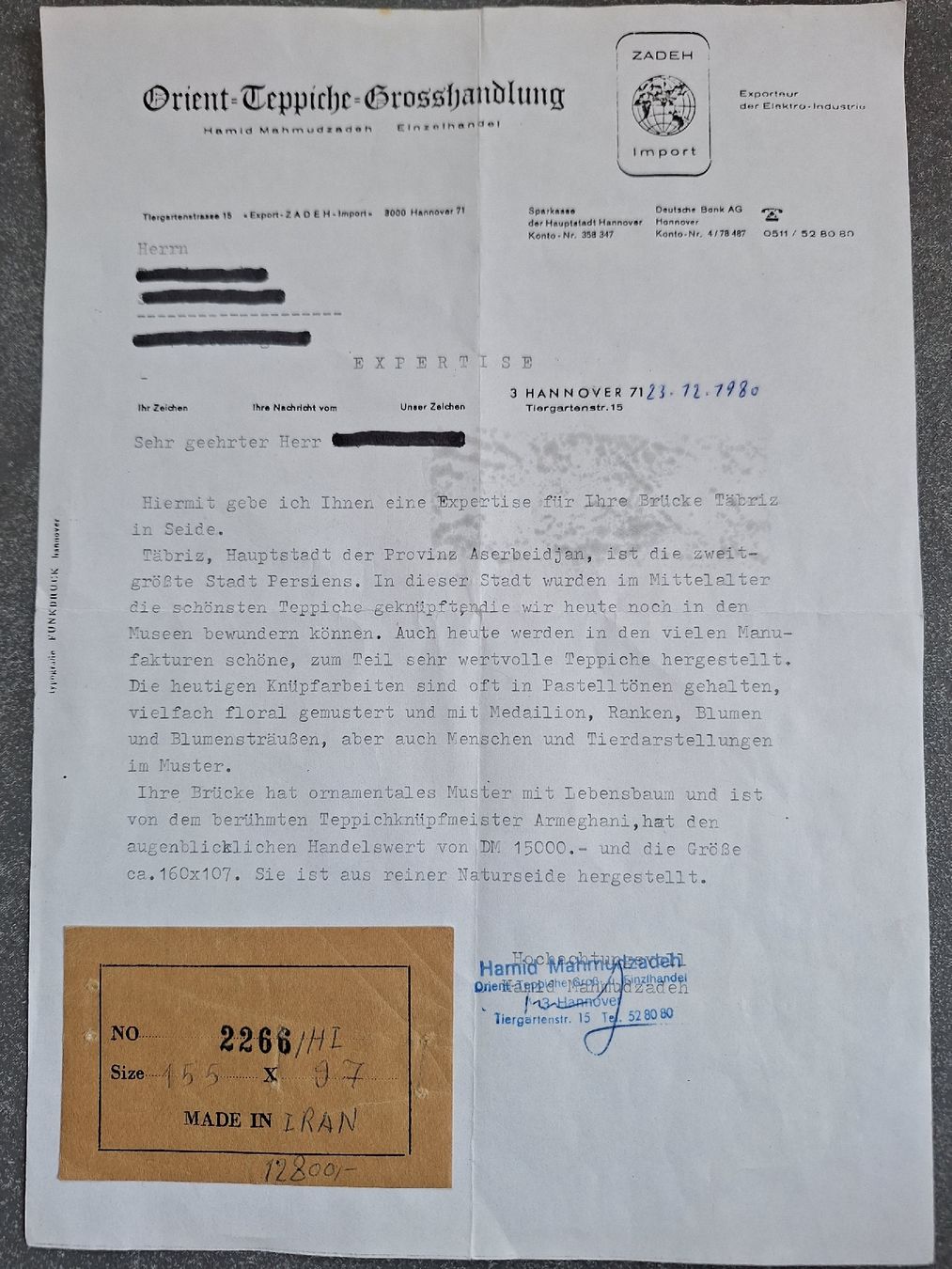 Teppiche: Täbriz Seidenteppich 67 x 155 – Gebraucht aus St.Gallen von dajo0809 1