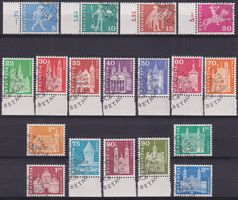 1960-68 Nr.355-372 Baudenkmäler + Motive mit Ersttagsstempel