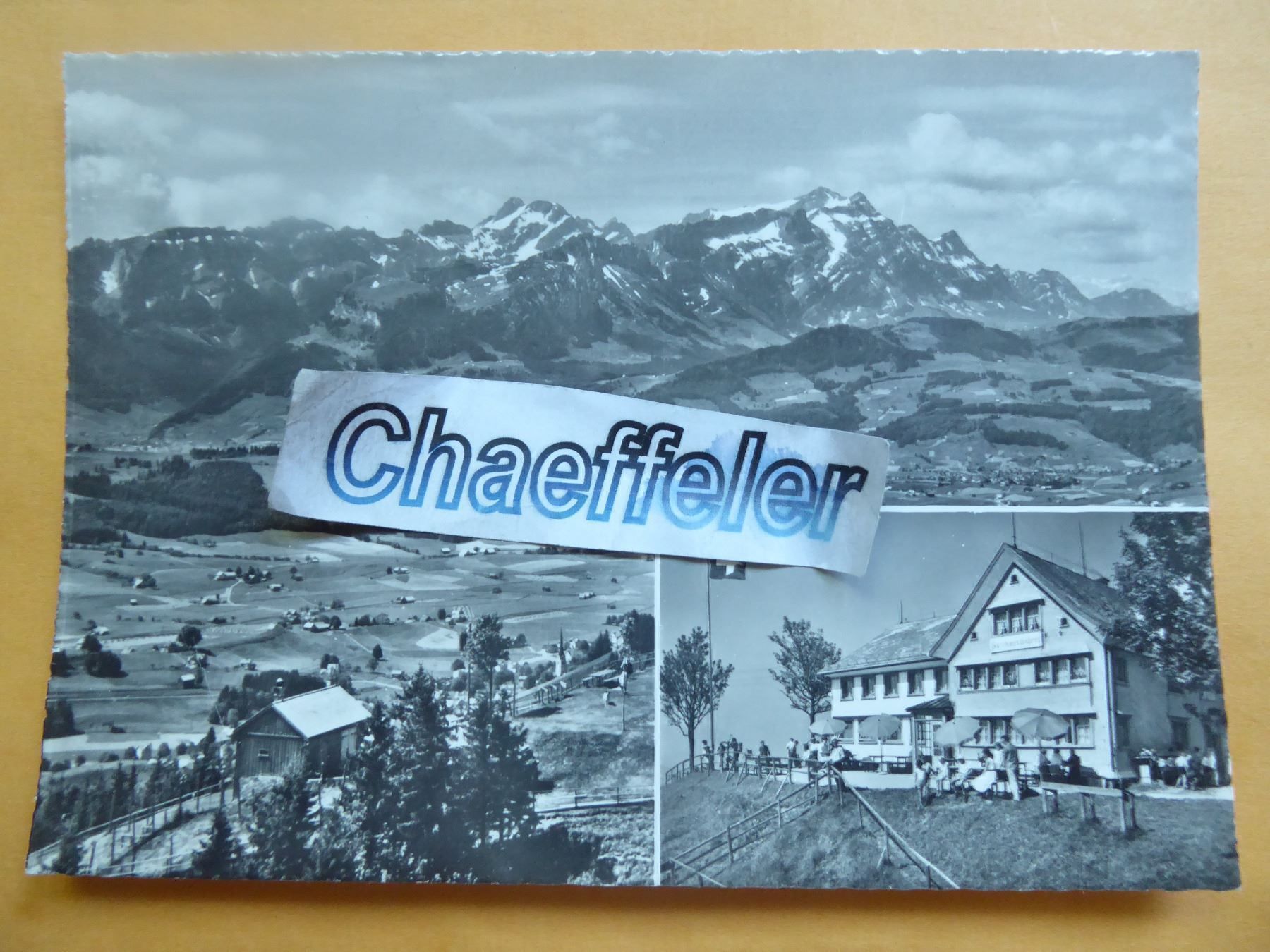 Cartoline postali: Gasthaus Gäbris, Blick gegen Säntiskette – Nuovo (secondo la descrizione) da Zürich venduto da Chaeffeler