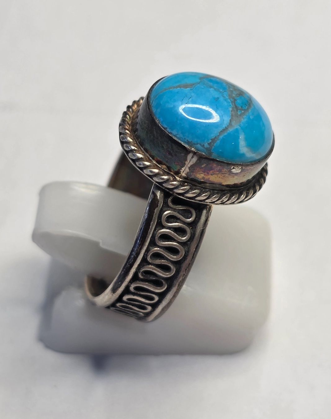Anelli: Türkis Silber Fingerring – Nuovo (secondo la descrizione) da Zürich venduto da adriben 8