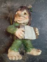 Sammlerstück: Troll mit Handorgel - Glücksbringer!