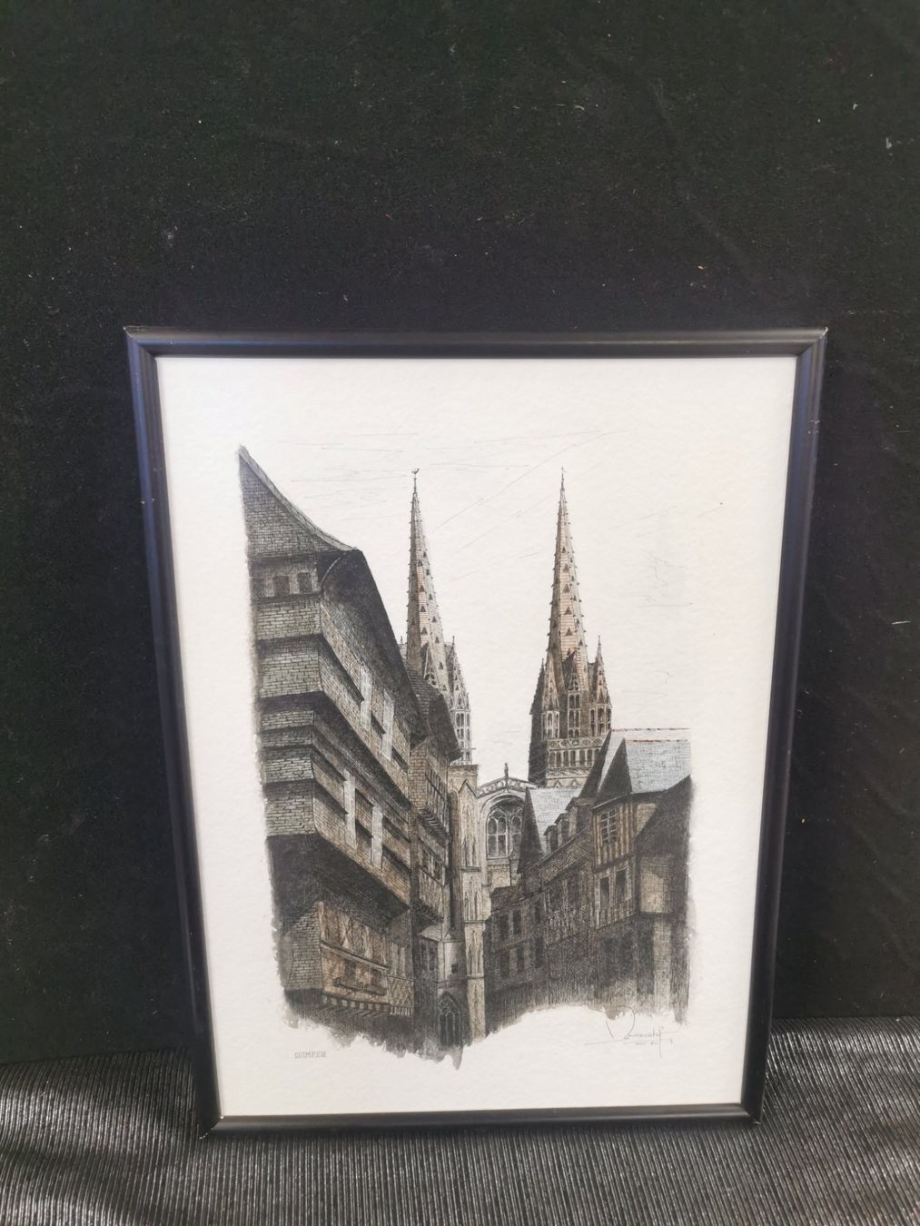 Dipinti: QUIMPER DESSIN SIGNÉ ET DATÉ 80 – Usato da Genève venduto da Qanil77