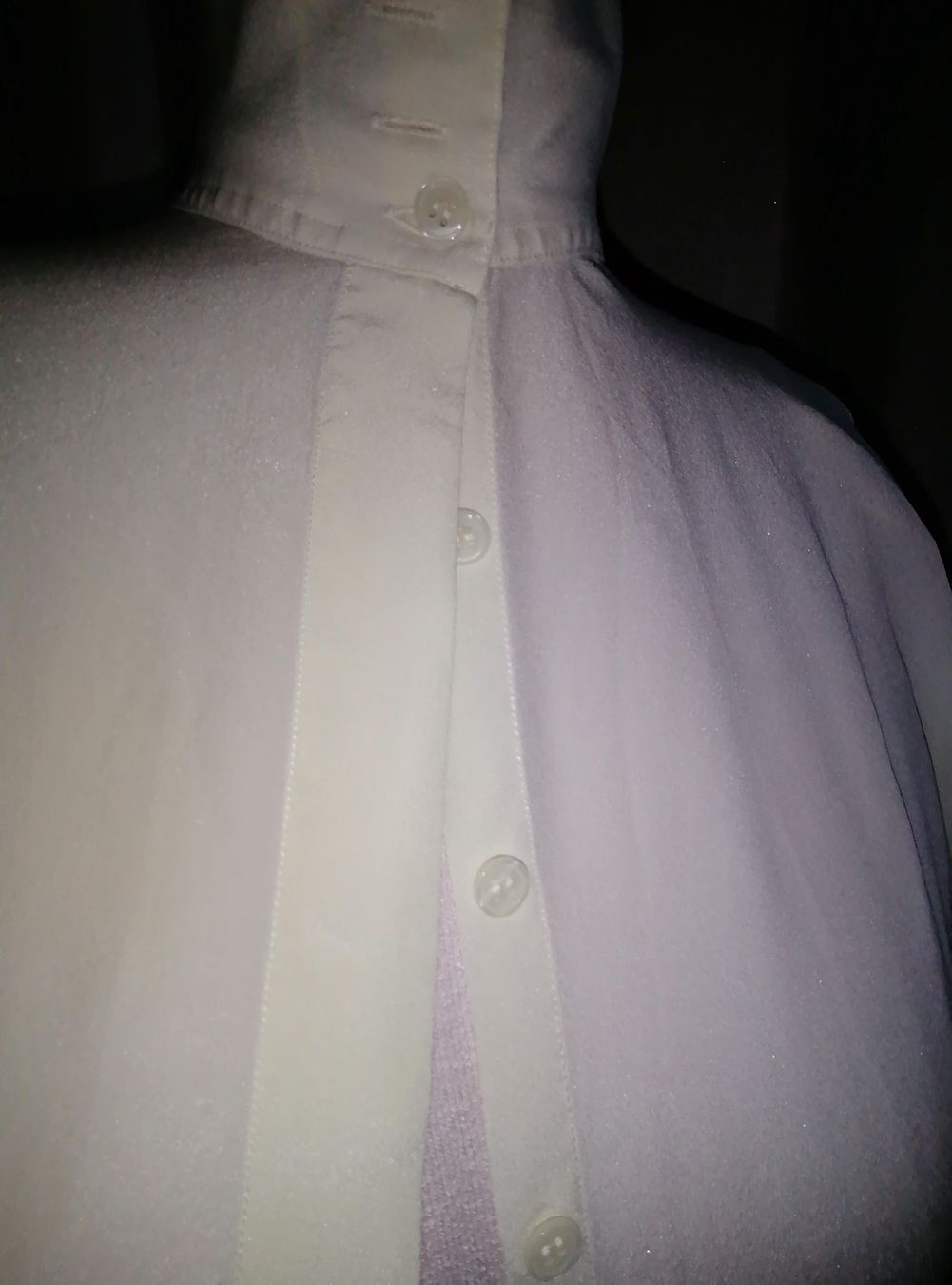 Camicette: Retro Seidenbluse mit Stehkragen – Usato da Corcelles-près-Payerne venduto da RxOne_Krs 4