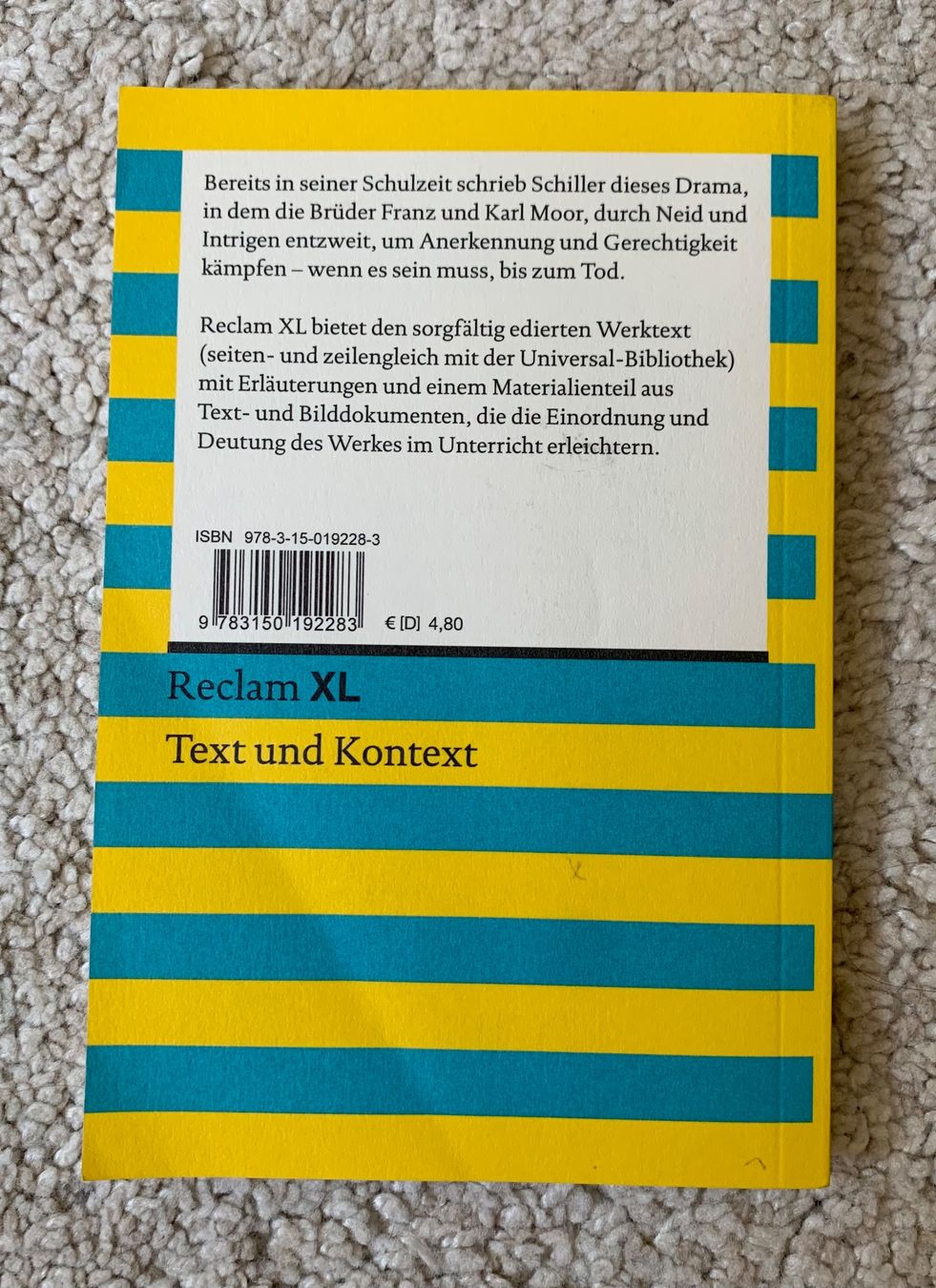 Libri: Die Räuber Reclam XL - Friedrich Schiller – Usato da Binningen venduto da lea_5mf8 1