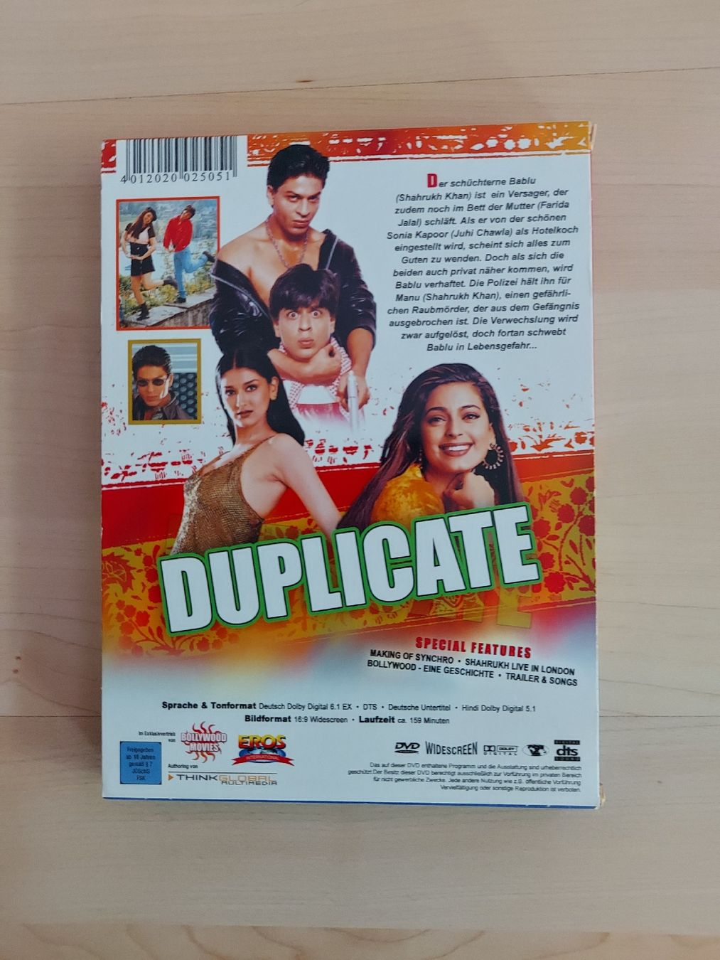 Tutti i DVDs: Bollywood DVD - Duplicate - Shahrukh Khan - Top Zustand – Nuovo (secondo la descrizione) da Kölliken venduto da arwen6 1