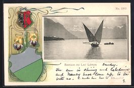 Passepartout-Lithographie Lac Léman, Ba
