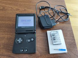 Game Boy Advance SP (Schwarz) – Getestet – Inkl. NEUEM Akku 