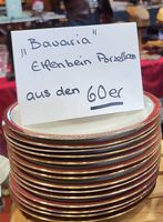 Porzellan Service,Bavaria Elfenfein,m. Goldrand,60-er Jahre