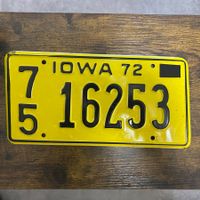 🇺🇸 1972 Vintage U.S. Autoschild - Iowa 75 16253