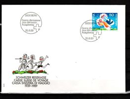 1989 / FDC / Werbemarke - 50 Jahre Schweizer Reisekasse