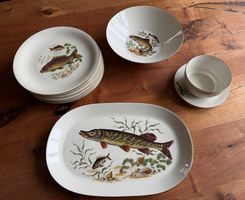 Fisch Vintage Speiseservice, Bavaria Johann Seltmann