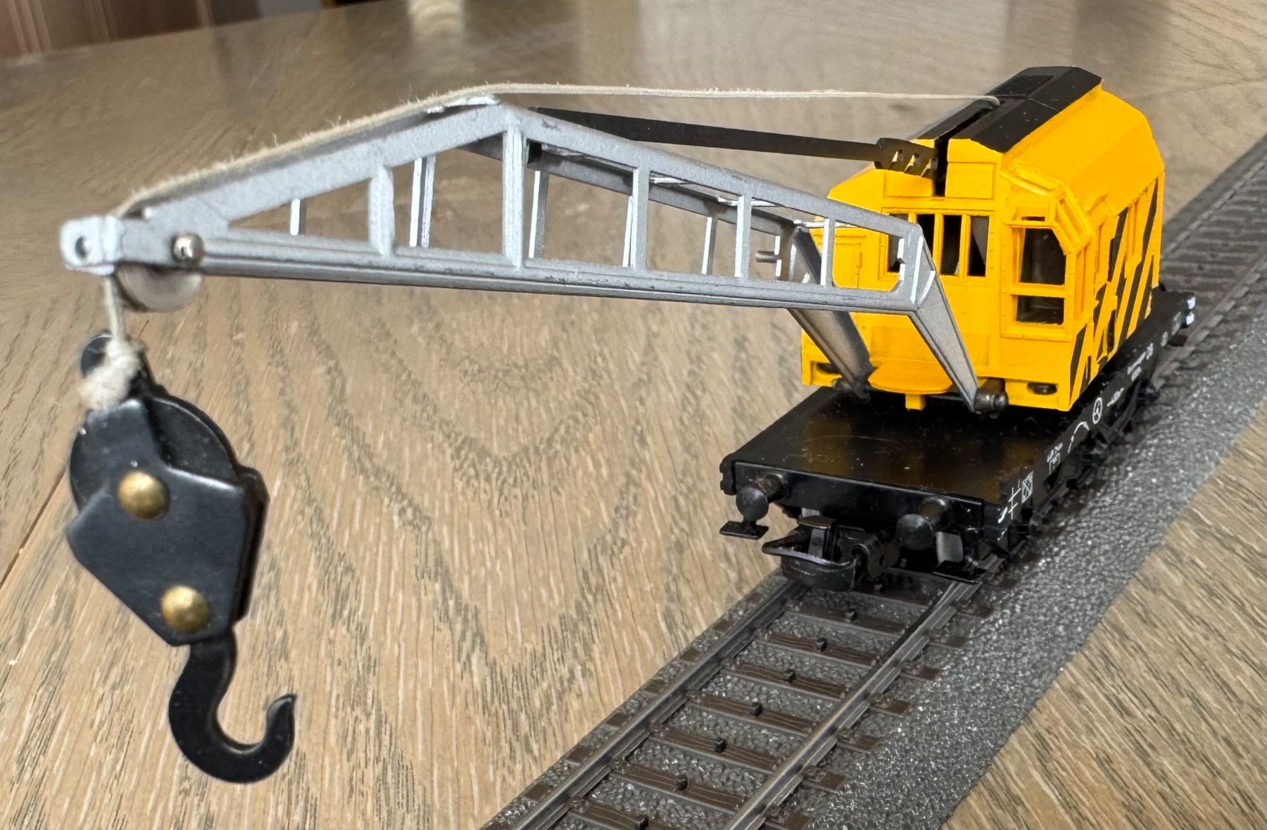 Märklin Modellini di ferrovie: gelber Kranwagen; OVP – Usato da St. Moritz venduto da Manu7500 3