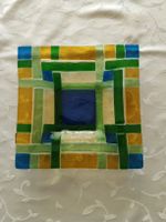 Glasschale grün-gelb-blau