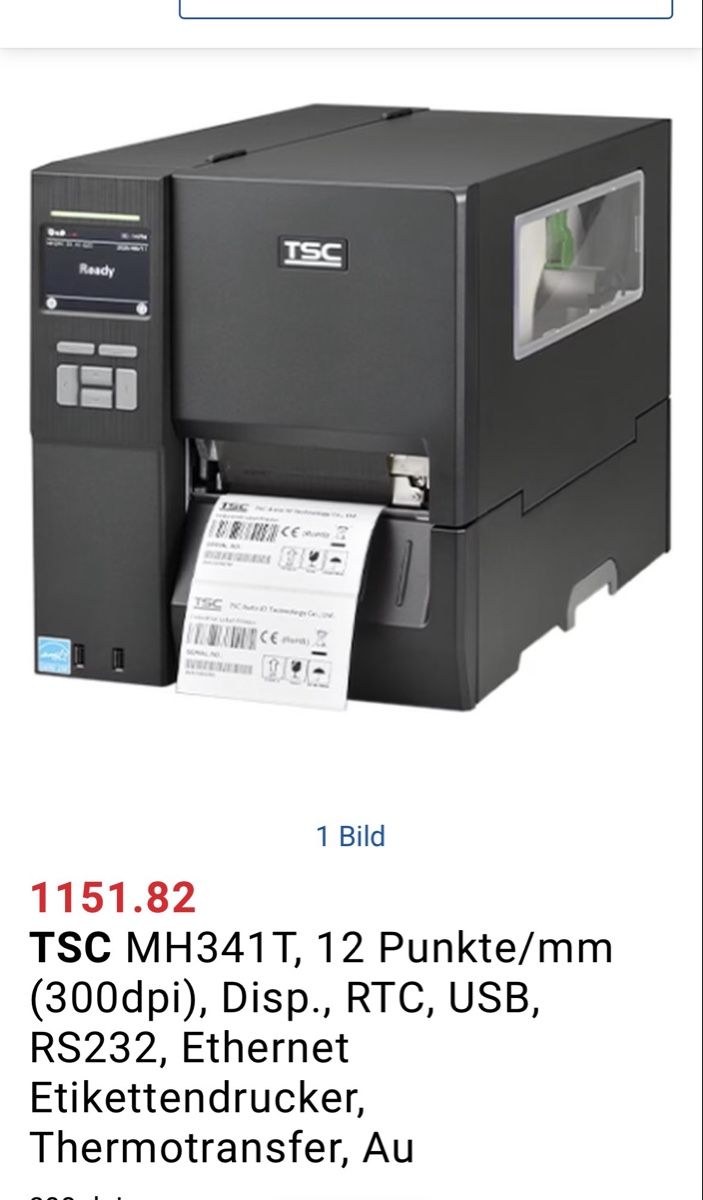 Stampanti: TSC MH341T Etikettendrucker 300dpi – Usato da Alt St. Johann venduto da nexus07