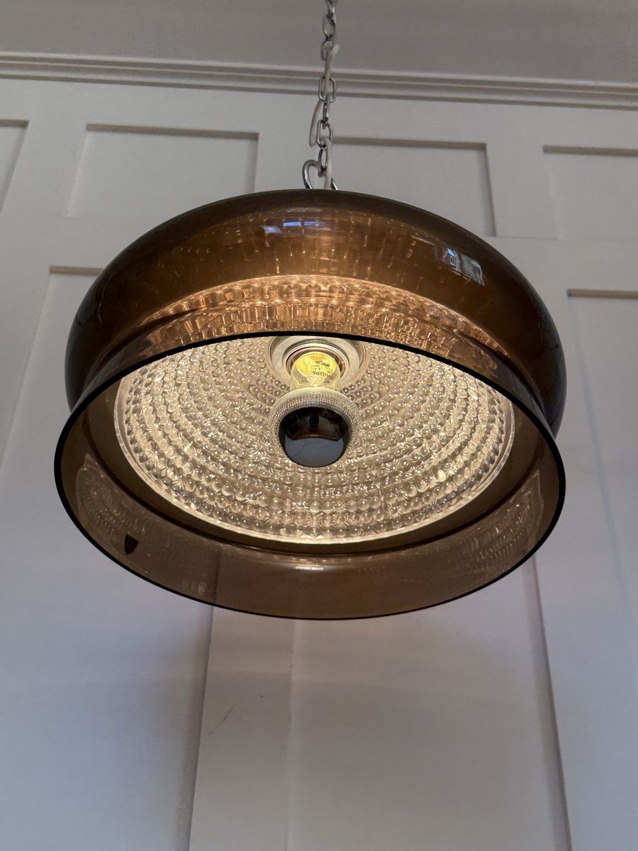 Lampadari & plafoniere: Orrefors braune Deckenleuchte aus Schweden – Usato da Zürich venduto da Zurichvintage 6