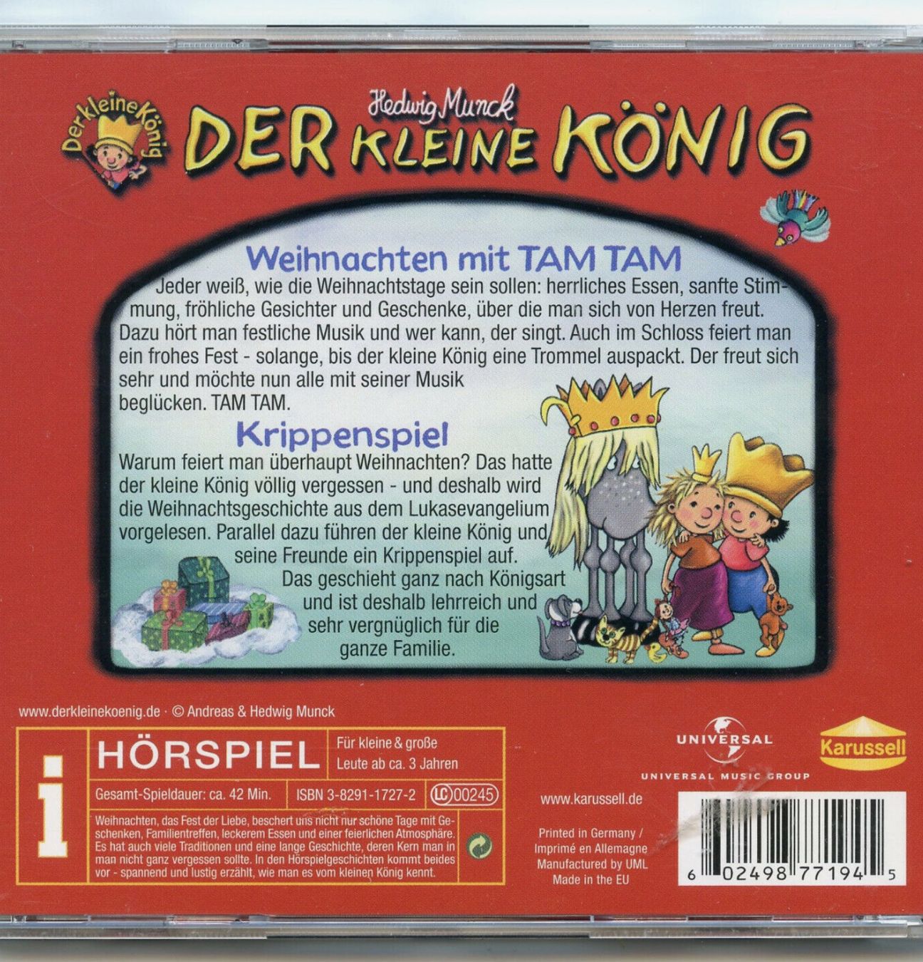Hörbücher: Der kleine König Die Weihnachtsgeschichte – Gebraucht aus Wagenhausen von M.Sieg 1