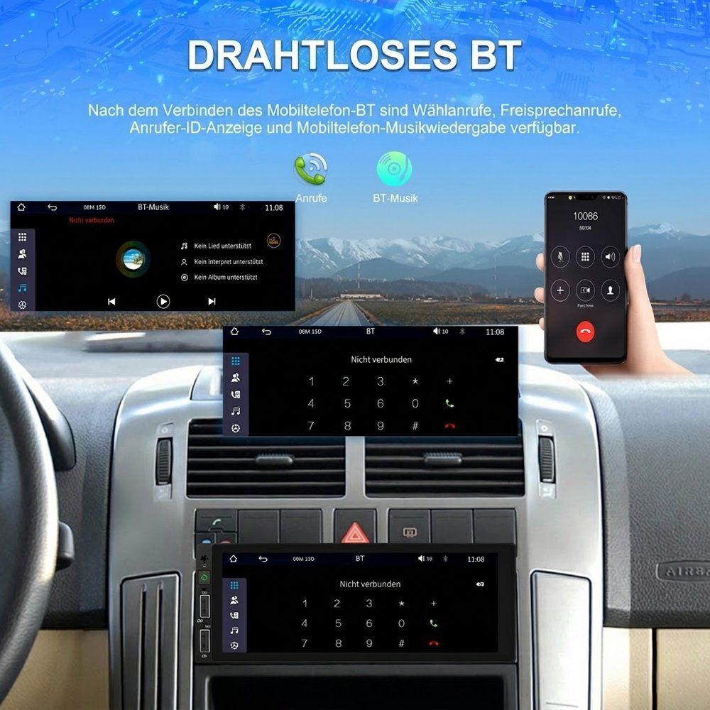 Radios: 1 DIN Carplay Wireless Autroradio Android Auto Navi FM – Neu und originalverpackt aus Chiasso von online.shop 3