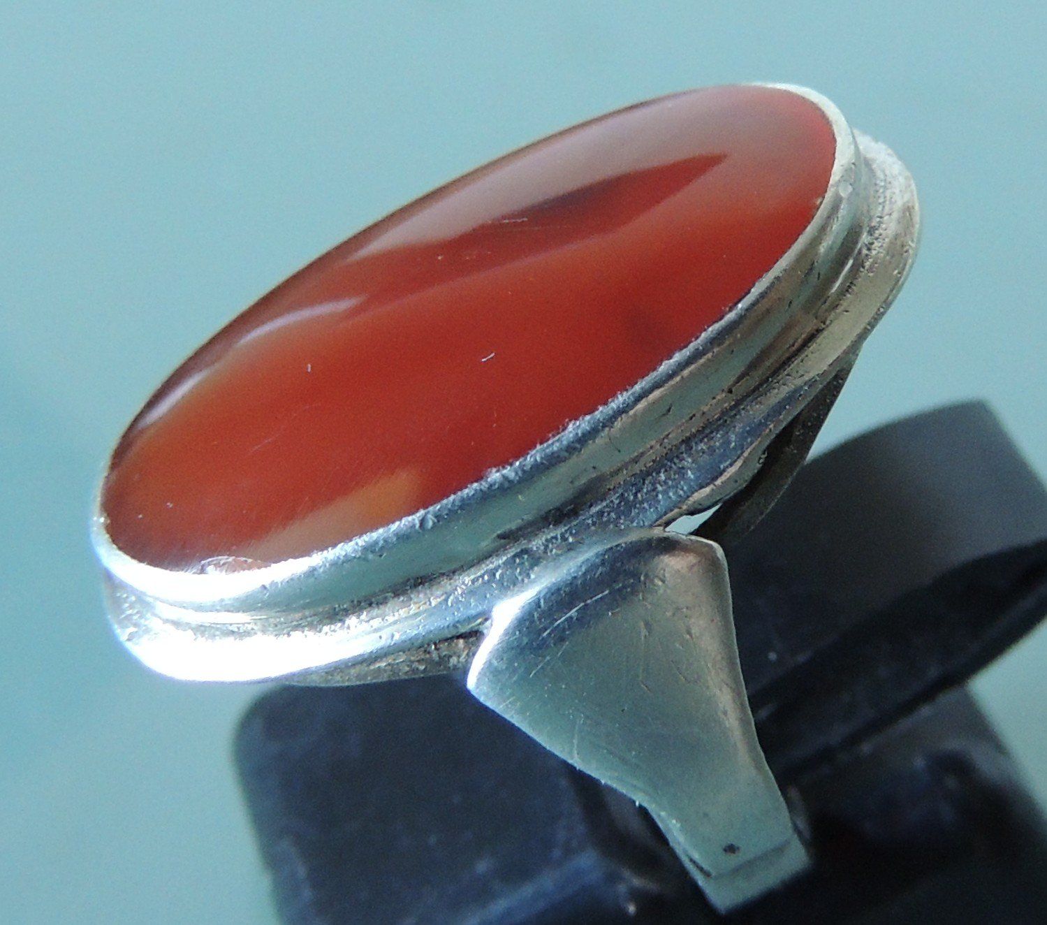 Anelli: Karneol Silber 925 Fingerring Gr. 50 – Usato da Waldenburg venduto da schaller707 2