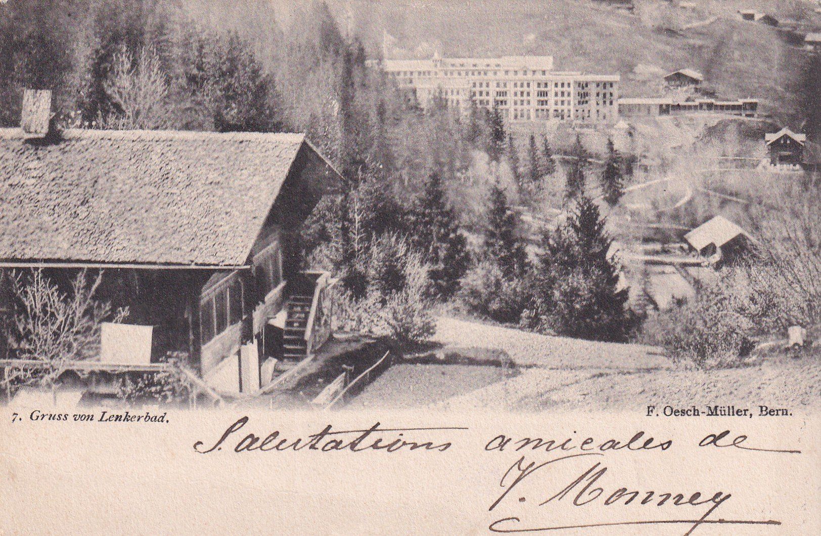 Cartoline postali: Gruss von Lenkerbad  1903 – Usato da Cormoret venduto da Pascalll2001