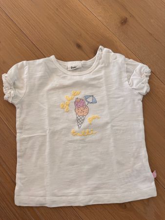Weisses kurzarm Tshirt, Feetje, 80
