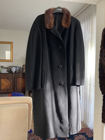 Feldplausch WolleMantel Mit Nerzkrage, Zürch BaselGeflegt To