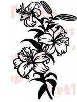 Stanzschablone Nr. R202, Blume, Lilie (Sizzix geeignet)