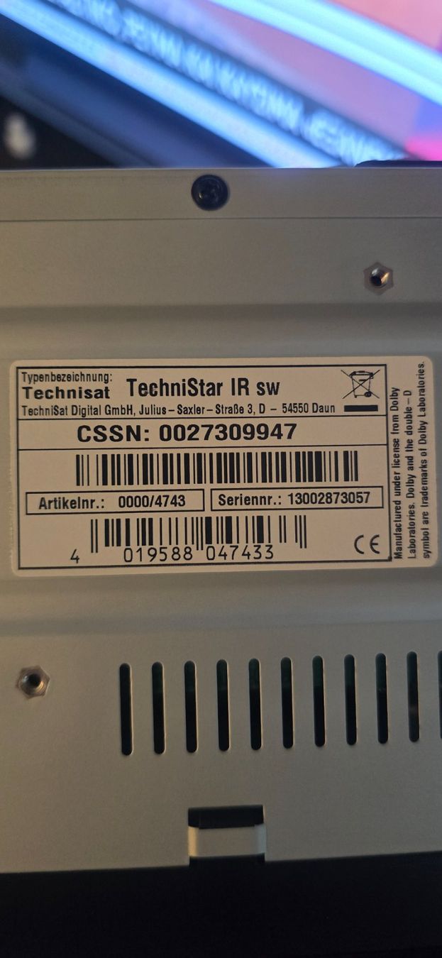 Technisat Ricevitori: Technisat Sat Receiver (IR) – Difettoso da HUENENBERG venduto da PLAG1971 5