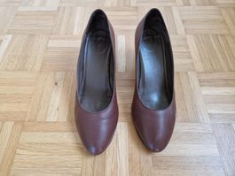 Navyboot Leder Pumps Grösse 39 1/2 braun