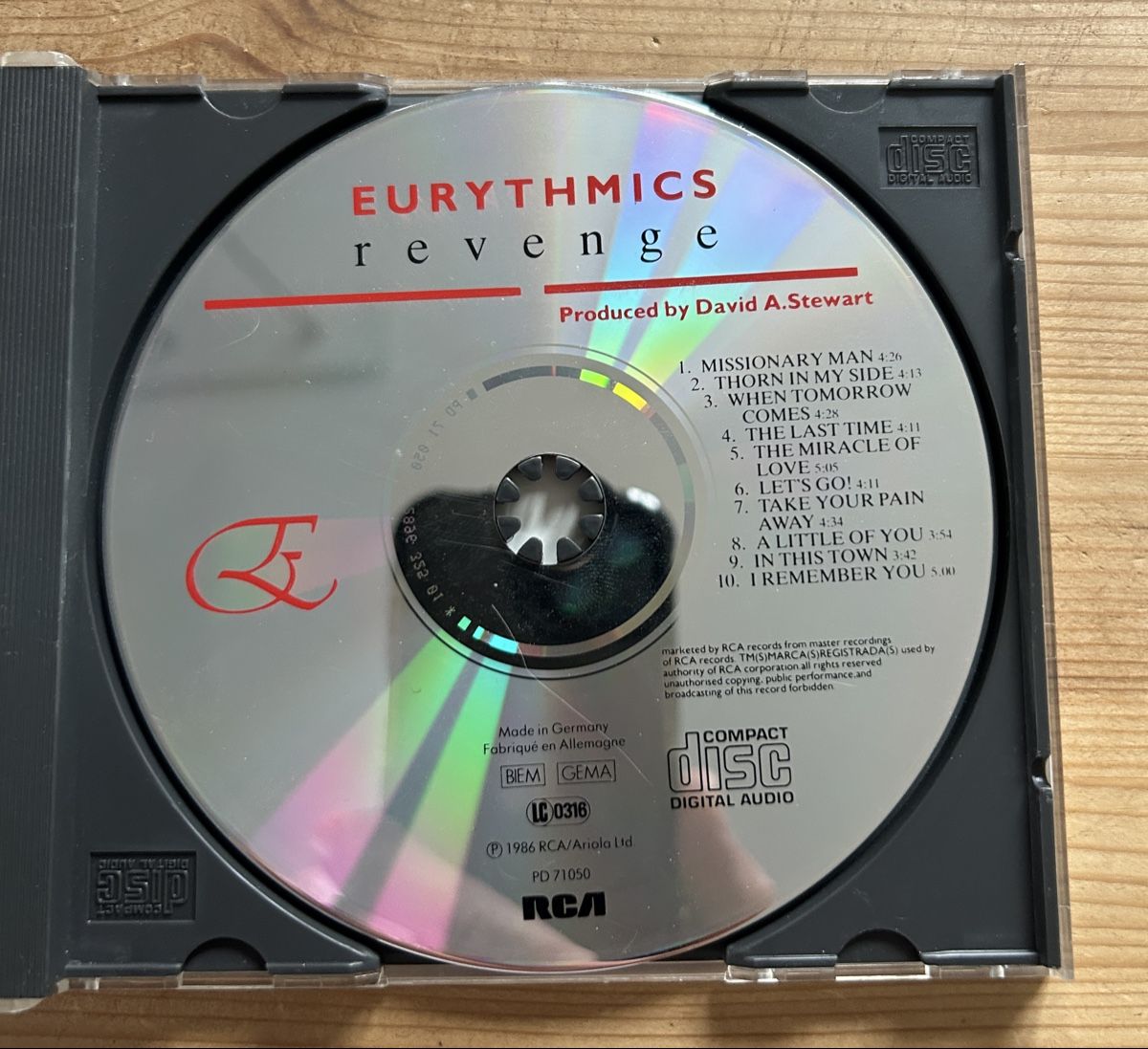 CD: CD Eurythmics Revenge – Usato da Brislach venduto da gre_t5pb 3
