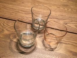 3 Gläser für  Drinks