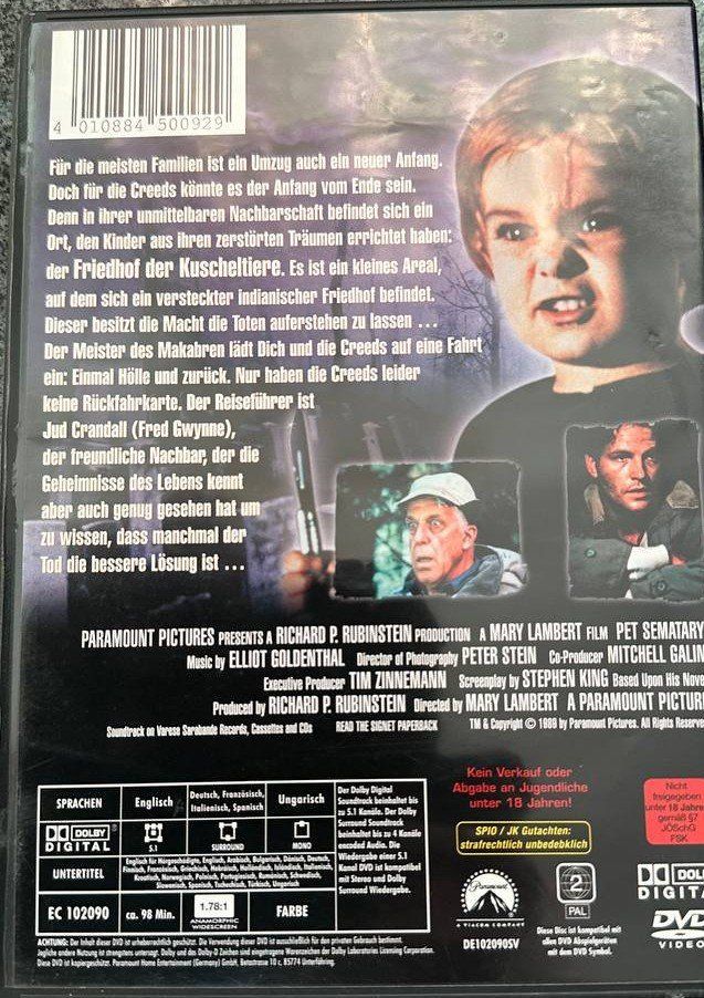 Tutti i DVDs: Stephen Kings "Friedhof der Kuscheltiere" 1+2 DVD – Usato da Beringen venduto da Mantafisch1 1