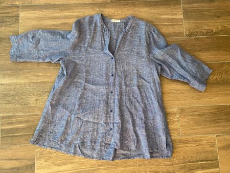 Mes Soeurs et Moi Leinen-Bluse blau Gr. 6 / 50 - 52