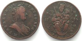 UNGARN Poltura 1765 PH-KM, MARIA THERESIA, Madonna, Kupfer