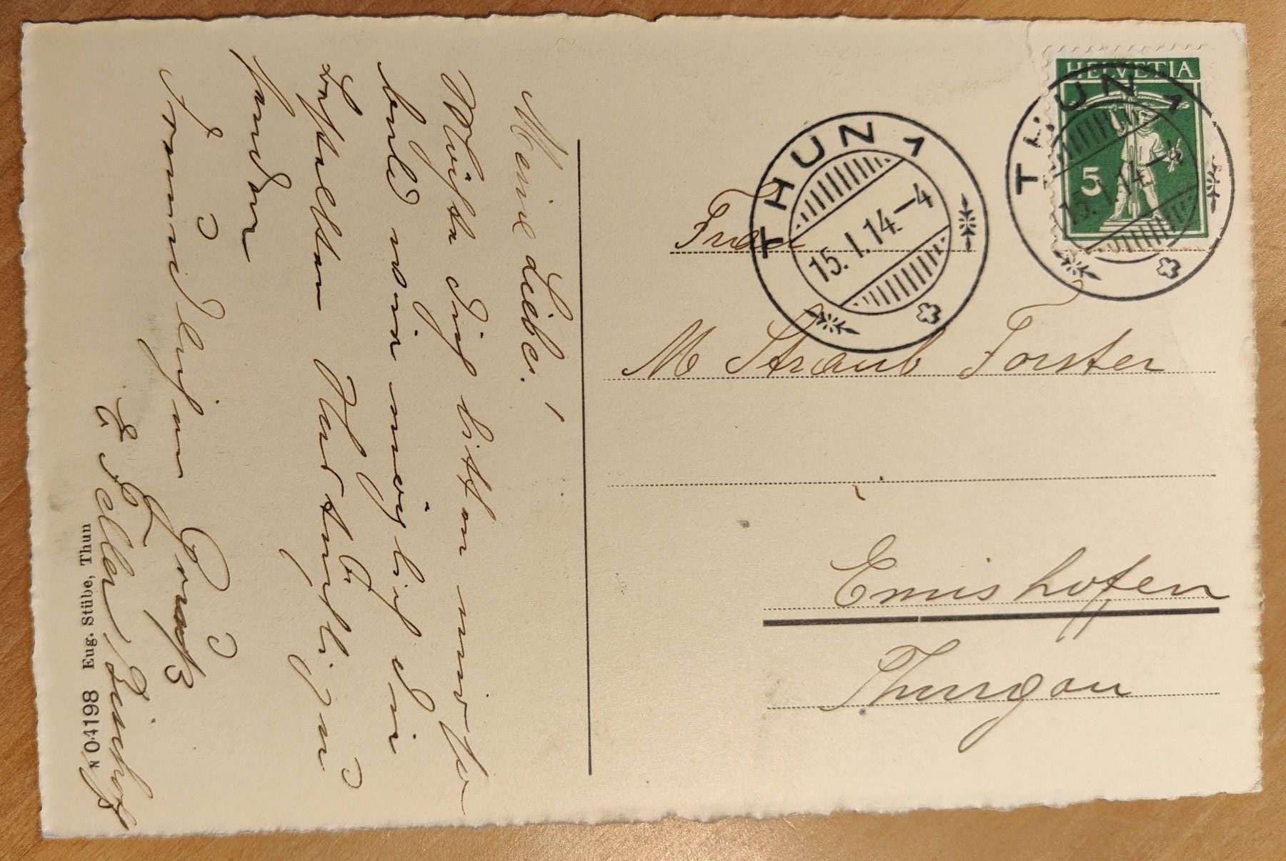 Cartoline postali: Thun mittlere Strasse um 1910 – Usato da St. Erhard venduto da Chaeferli6 1