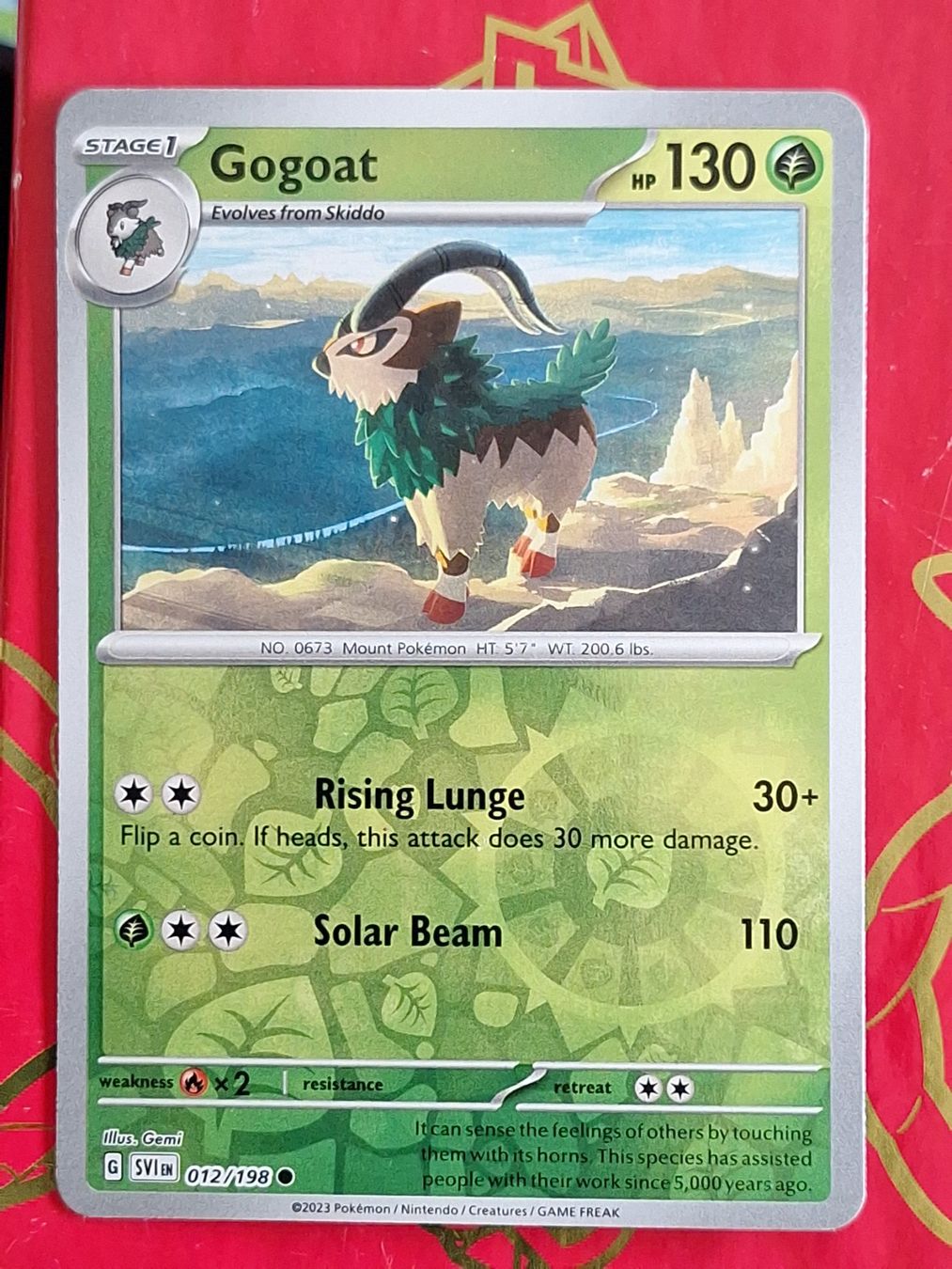 Pokémon Carte collezionabili: Gogoat - Pokemon Reverse Holo Scarlet Violet Base – Usato da Altstätten SG venduto da GGsGameshop
