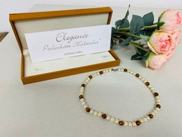 Elegance Perlenkette Multicolor mit echten Süsswasserperlen