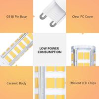 12pcs 7W G9 LED Lampe Warmweiß 3000K LED Leuchtmittel