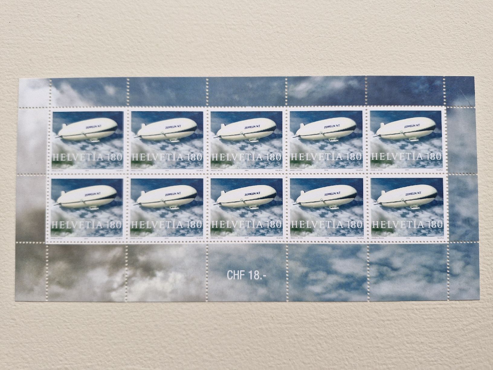Alle Briefmarken: Zeppelin NT, Briefmarkenbogen 2004 , postfrisch! Top! – Neu (gemäss Beschreibung) aus Frauenfeld von Kasico 1