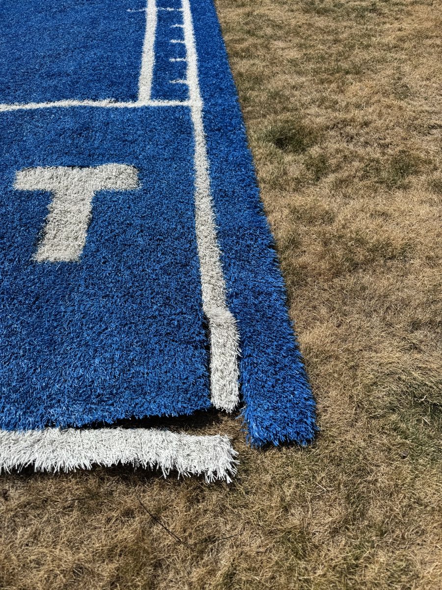 Tapis de sol: Gazon synthétique bleu 2x7m avec marquage  – D'occasion à Pâquier-Montbarry par ada_w658 8