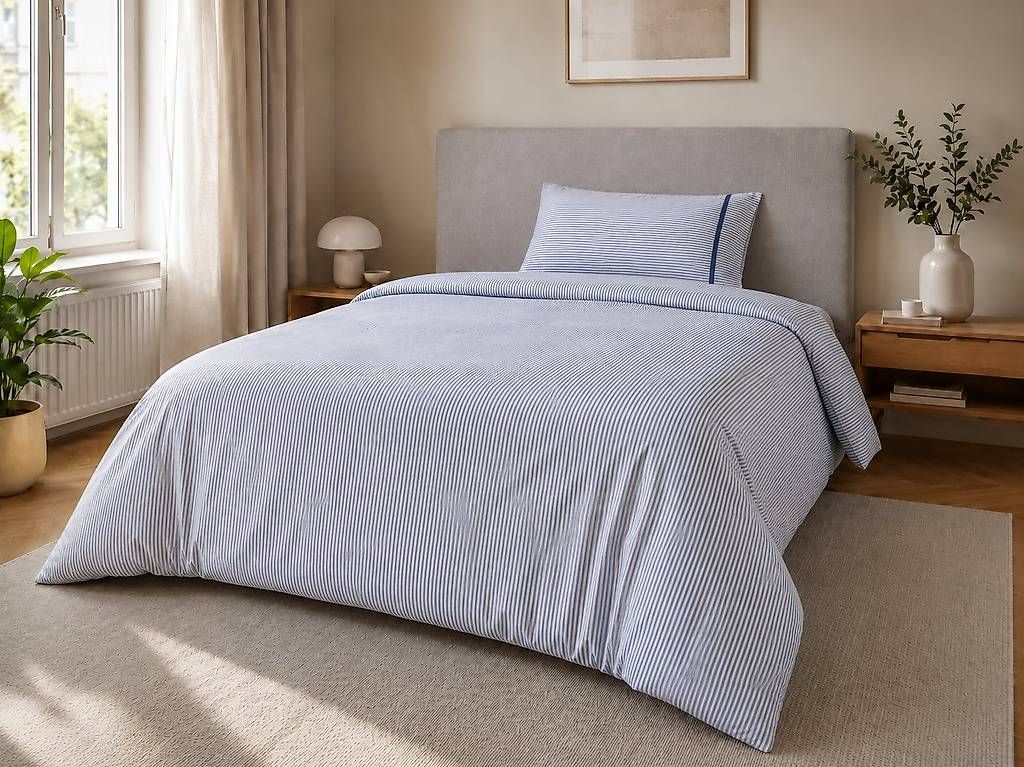 Biancheria da letto: Parure de lit rayée 150x200  lavée repassée – Usato da Corcelles-le-Jorat venduto da Fashion_Unfold