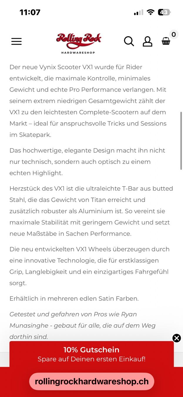 Scooters: Vinyx scooter Trottinet – Gebraucht aus Tagelswangen von patricia051 7