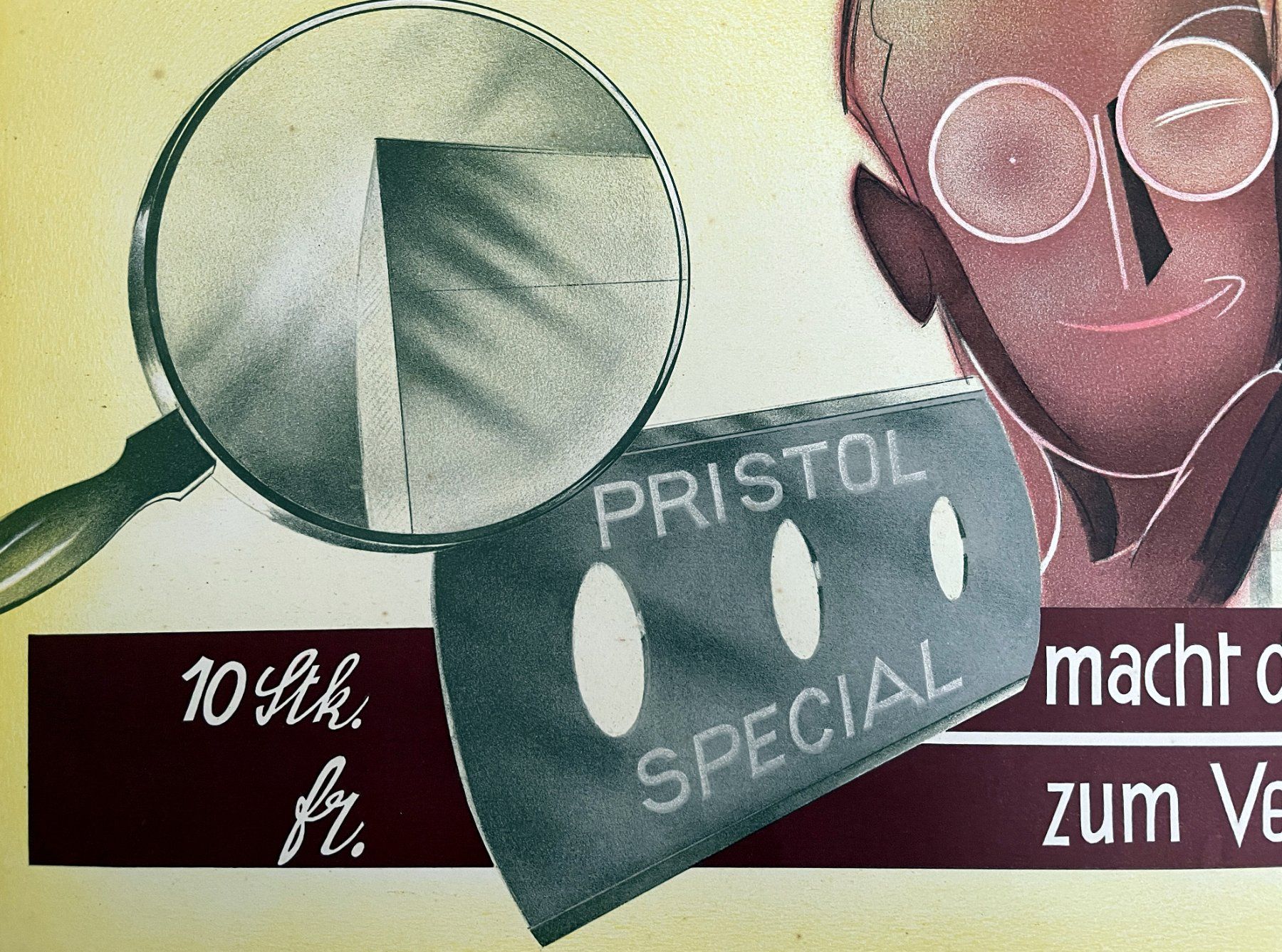 Grafica & Litografie: Pristol Rasierklingen Winterthur - Alte Werbekarton – Usato da Savagnier venduto da Ne2065 3