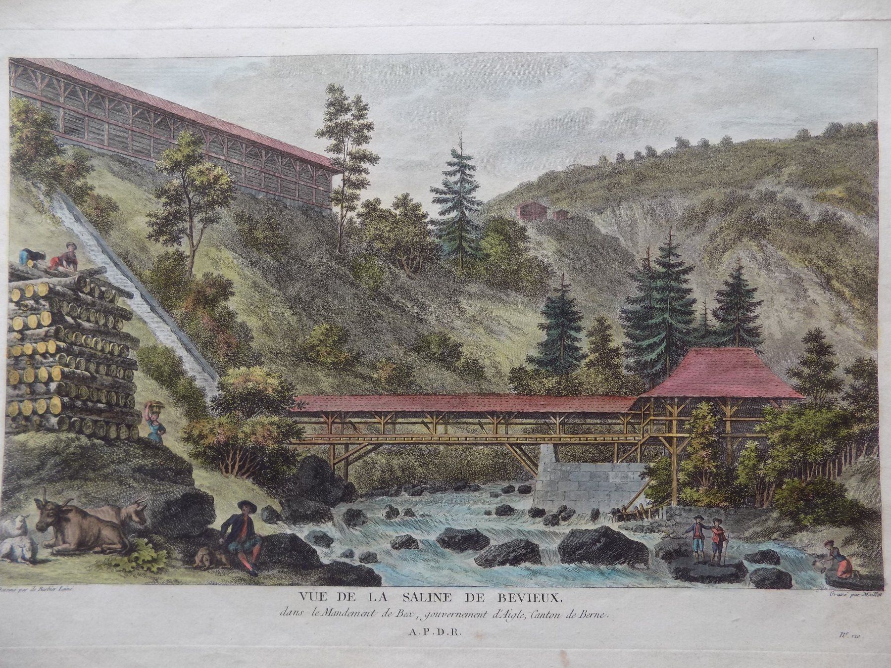 Gravures: Bevieux la Saline – D'occasion à Risch par Antikfee 3